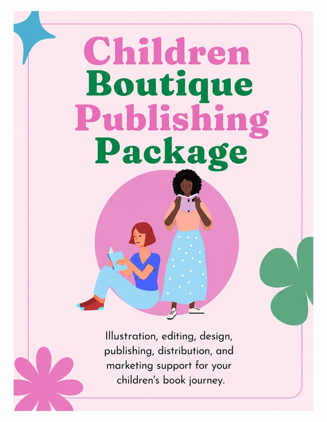 Children's boutique publishing package with an author and child