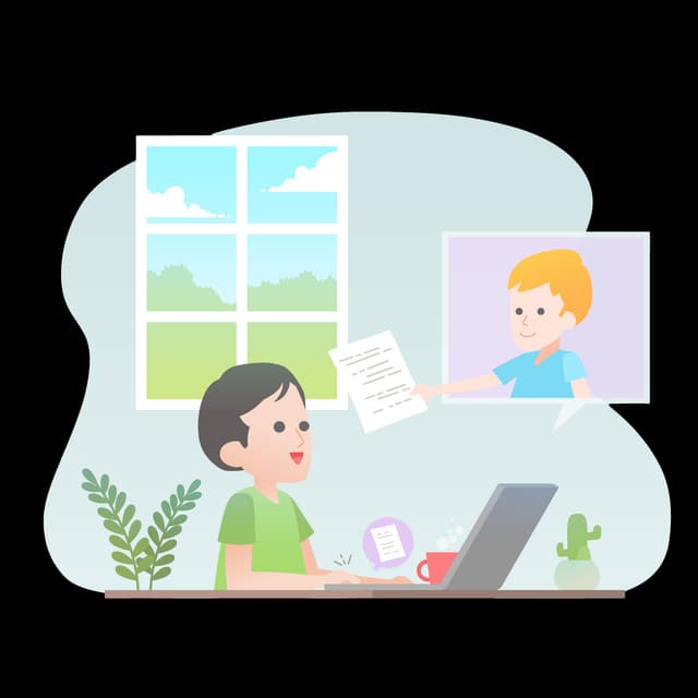 Remote editor reviewing story notes from a home workspace
