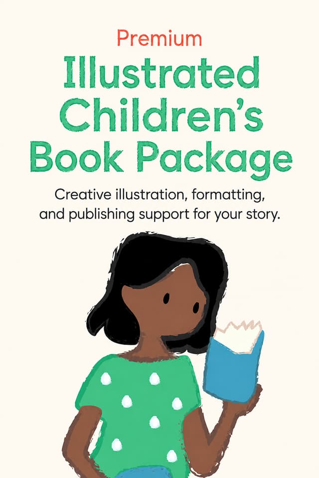 Premium illustrated children's book package artwork