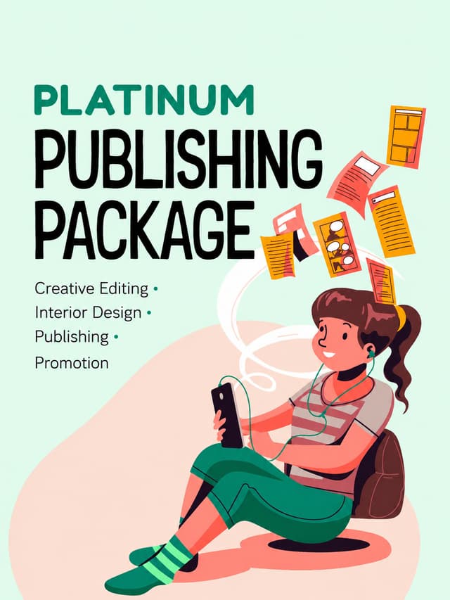 Platinum publishing package artwork with a reader and creative tools